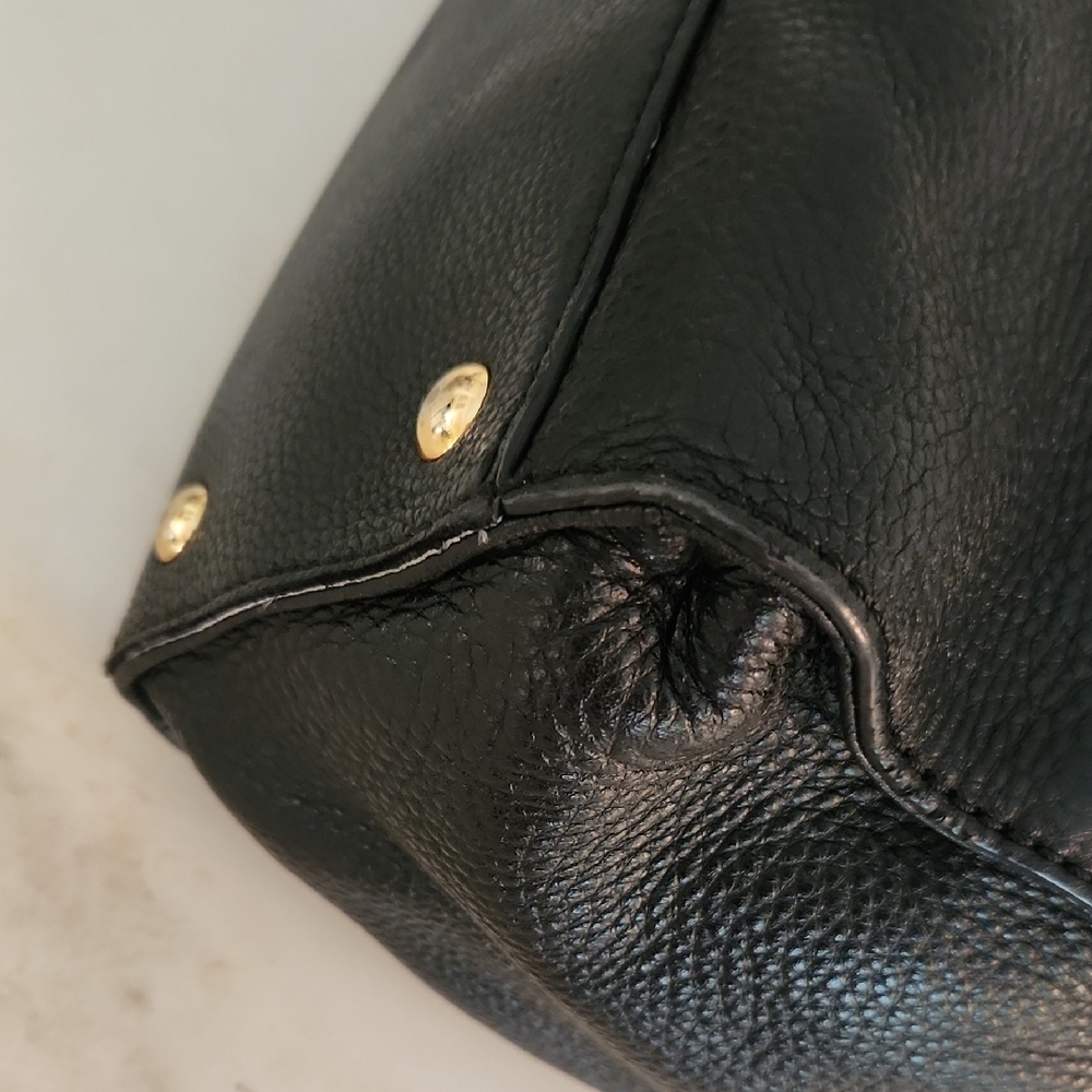 Michael Kors Leopard Print Satchel with Black Details - Picture 9 of 16